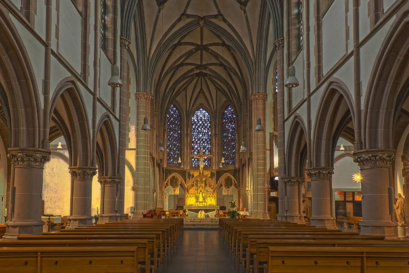 Image of the inside of a church.