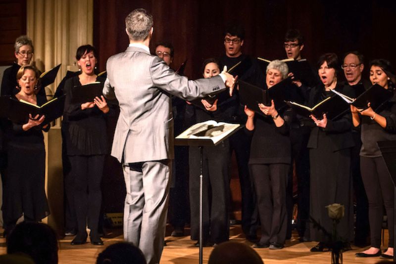 Formal fall choir performance.