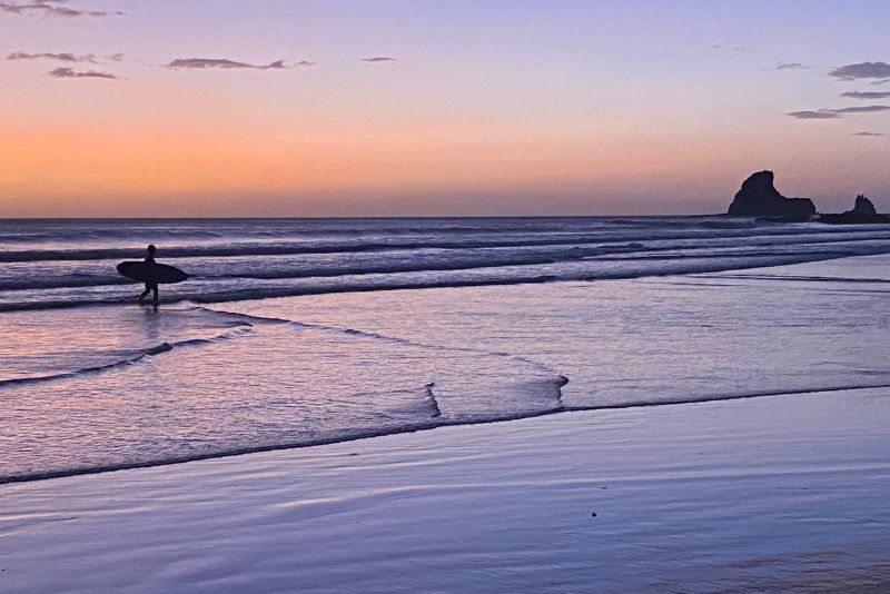 Sunset beach in Nicaragua.