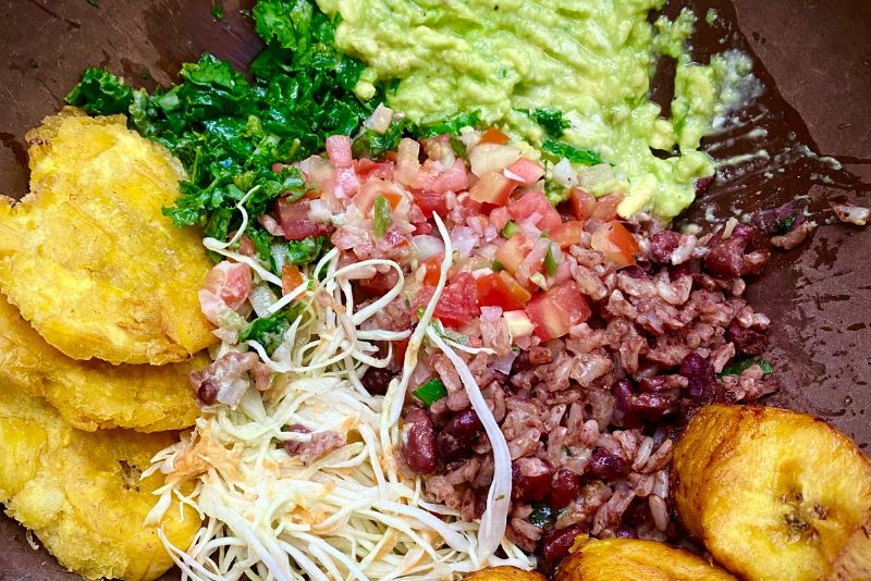 Plate of Nicaraguan food.